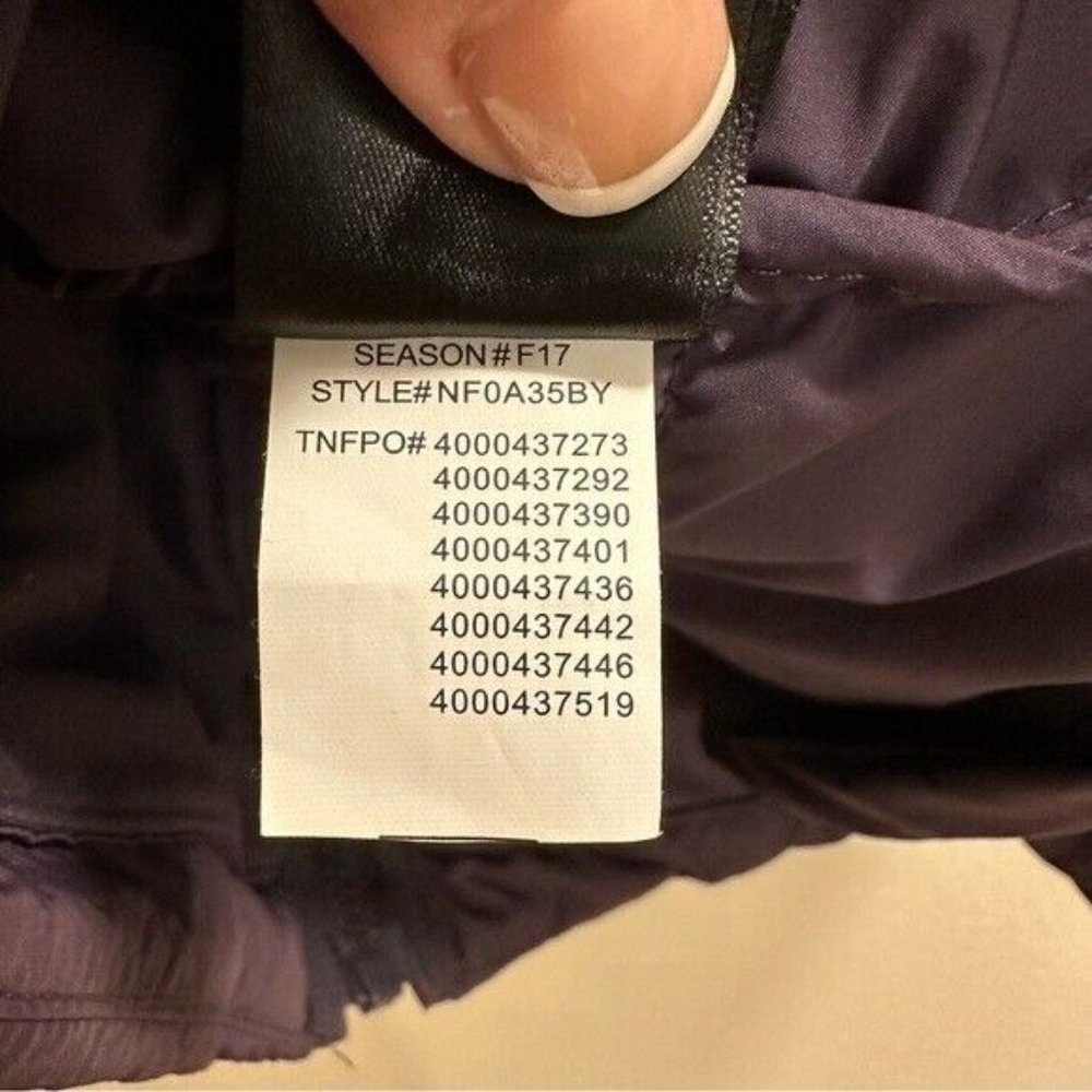 The North Face Wms Evelu Down Hybrid Jacket Plum Size Large - Picture 11 of 12